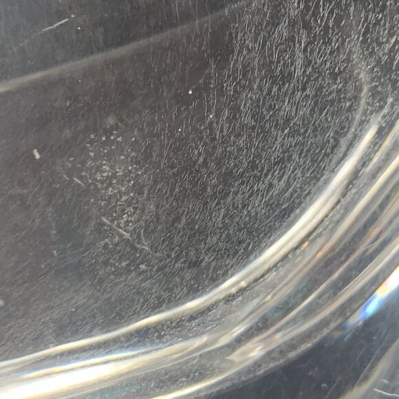 Signed Daum France Crystal Freeform Sculpture Vase - 14” Long, Elegant Design - Picture 9 of 9